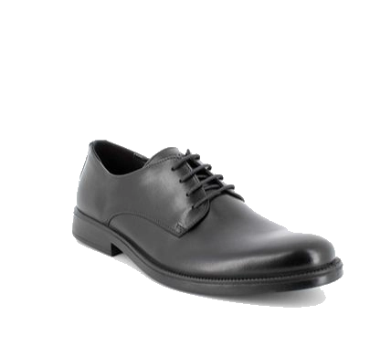 Men's black leather lace-ups